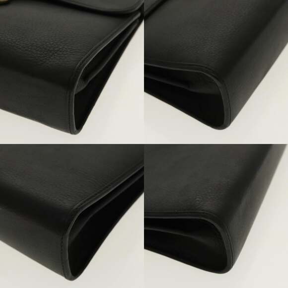 DIOR Hand Bag Leather Black Gold - Picture 10 of 13